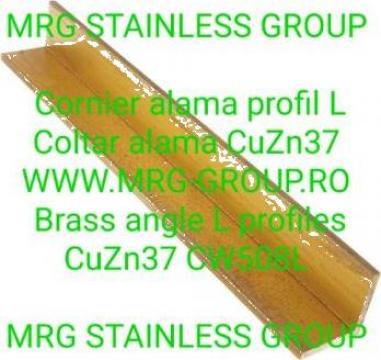 Cornier alama 30x30x2 CuZn37, profil alama L, coltar alama