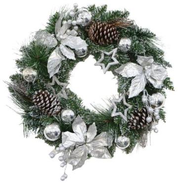 Coronita brad artificial cu decoratiuni, 50cm, TP-117-S