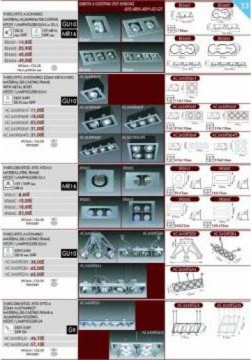 Corpuri de iluminat incastrate cu halogen