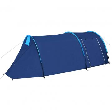 Cort camping 4 persoane, bleumarin/albastru