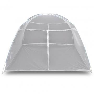 Cort camping, alb, 200x150x145 cm, fibra de sticla