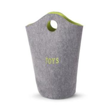 Cos depozitare jucarii gri verde lime din Felt Childhome