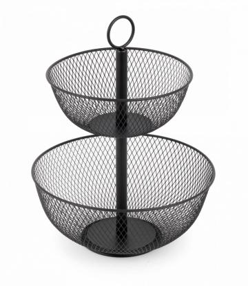 Cos fructe metalic, etajat 31x31x41 cm