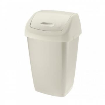 Cos gunoi plastic alb Durapol, 25 L