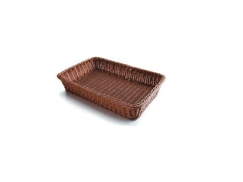 Cos impletit din polyrattan, GN 1/4, 26,5 x 16,2 cm