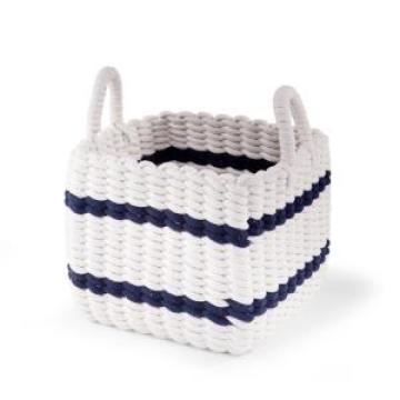 Cos jucarii din sfoara impletita White Navy Childhome