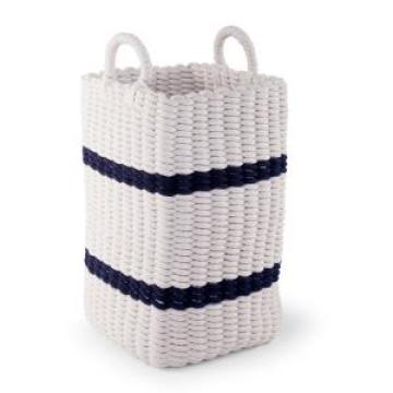 Cos jucarii din sfoara impletita White / Navy Childhome