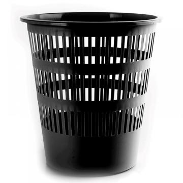 Cos pentru hartii, 12 l, perforat, plastic, negru