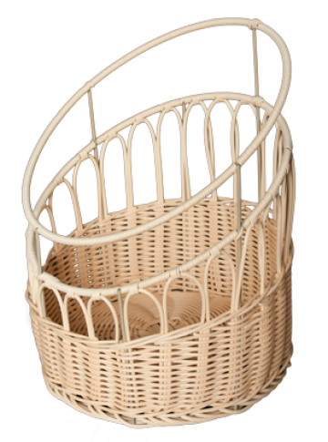 Cos rotund baghete, paine 33xh21,5xH39cm, Raki crem