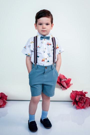 Costum botez Damian - gri (1-4 ani)