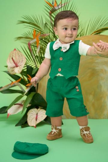 Costum botez David - verde