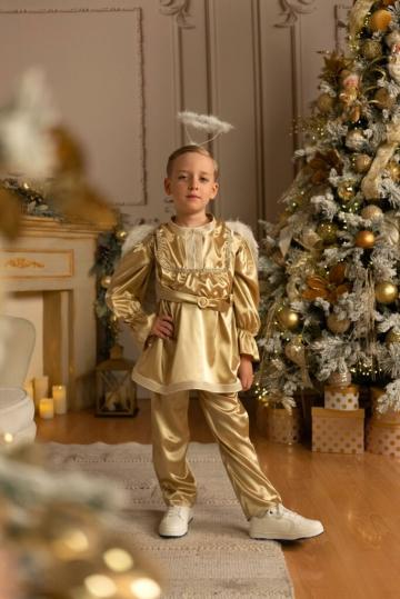 Costum de Serbare Ingeras pentru baietei - auriu