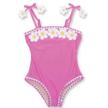 Costum de baie fetite, intreg, Crochet Pink Shade Critters