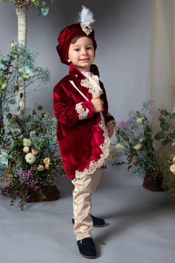 Costum de botez si ceremonie Fabrizio - burgundy (1-4 ani)