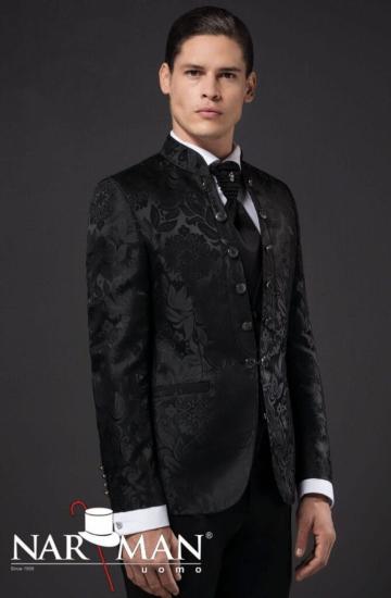 Costume barbati - Smoking tunica, floral print - FLR002