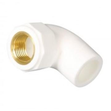 Cot 90 cu filet metalic interior, PPR alb, 32x3/4"