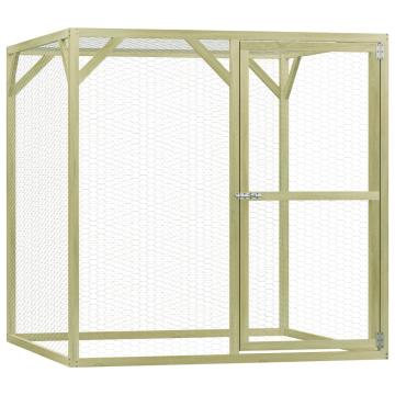 Cotet pentru pasari, 1,5 x 1,5 x 1,5 m, lemn de pin