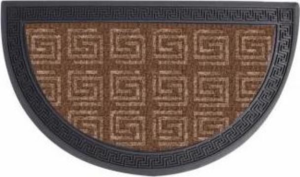 Covoras intrare Gemitex semiluna din cauciuc bej 40x60cm