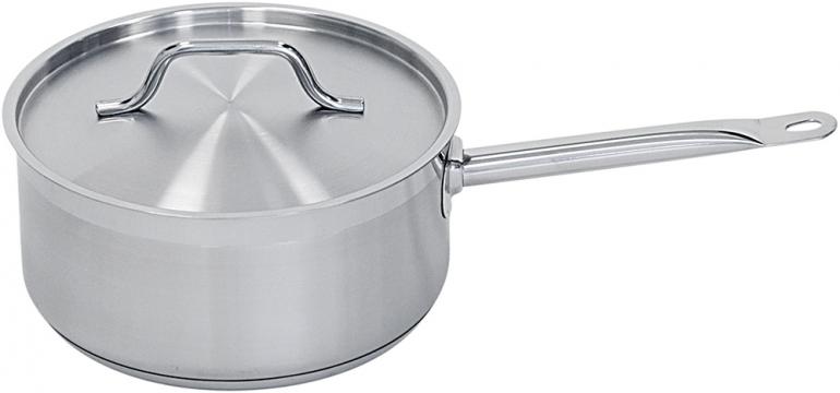 Cratita inox cu coada si capac 1.9 litri