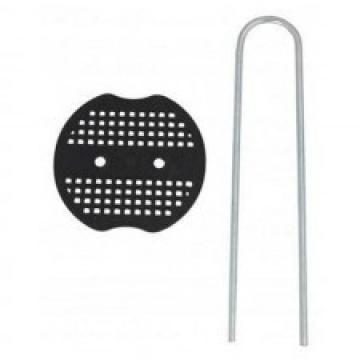 Cuie U 15 cm cu rozeta 6 cm pentru fixare folii - set 20