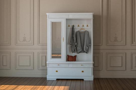 Cuier mare, lemn masiv, 1500 x 415 x 2080 mm