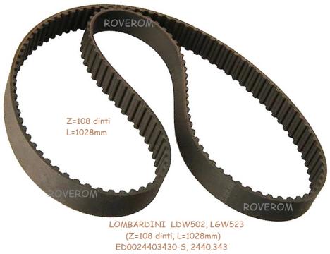 Curea distributie Lombardini LDW502, LGW523, Z=108 dinti