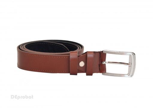 Curea piele naturala maro cognac