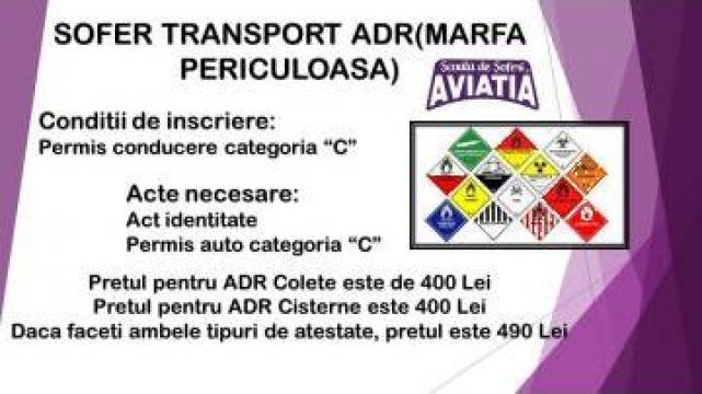 Curs atestat transport marfuri periculoase ADR