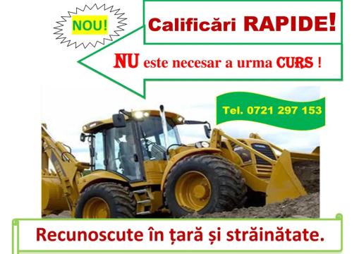 Curs rapid sofer utilaje buldozer Oradea, Tulcea