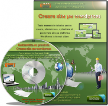 Curs video pe DVD "Creare site pe Wordpress"