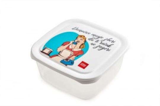 Cutie alimente Deco 2 litri patrata