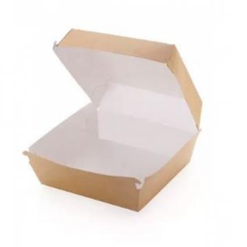 Cutie carton burger, medie, 125 buc/set