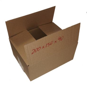 Cutie carton natur 200 x 150 x 90 mm, 100 buc