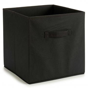Cutie, cos depozitare textil, pliabil cub 31x31cm - negru