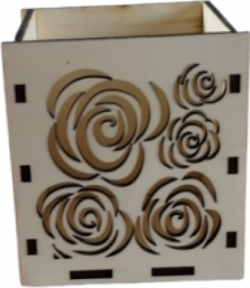 Cutie lemn aranjamente florale , 10x12 cm
