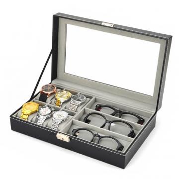 Cutie neagra pentru depozitare ceasuri si ochelari