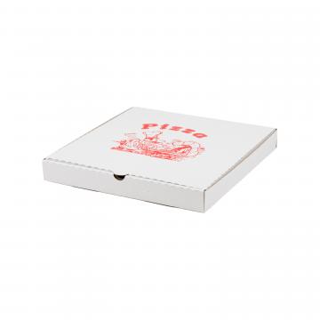 Cutie pizza alba cu imprimare generica 30cm