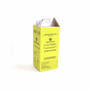 Cutii carton pentru deseuri infectioase 7.5 l, cu sac galben