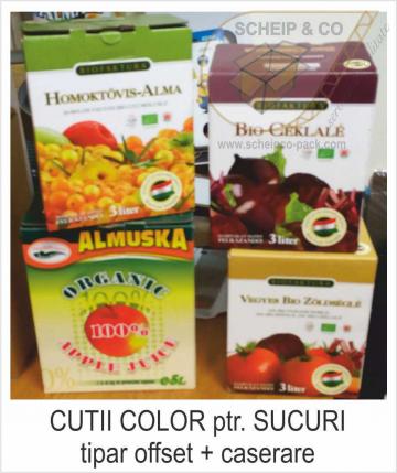 Cutii color ambalare pungi cu suc bag-in-box