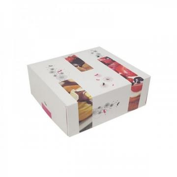 Cutii mini prajituri, design tarta, 23*23*10 cm (25buc)