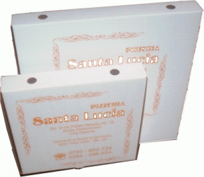 Cutii pizza personalizate, carton alb sau carton natur