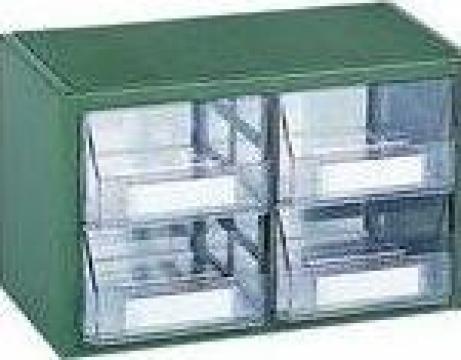 Cutii plastic cu sertare transparente