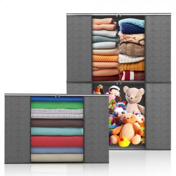 Cutii pliabile de depozitare haine - dulap 60L, 3 buc