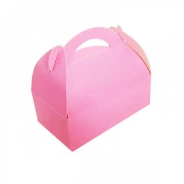 Cutii prajituri, carton roz, marturii, 17*10 cm (100buc)