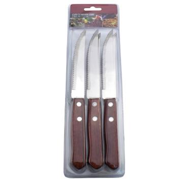 Cutit cu maner lemn 11.50 cm 6 buc/set
