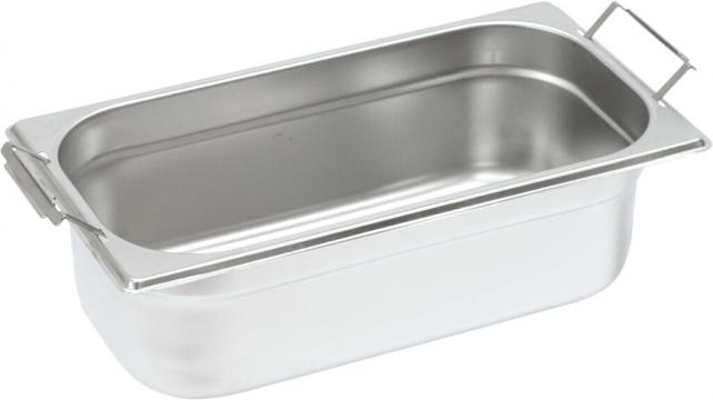 Cuva GN 1/3 inox cu manere 325x176x100 mm