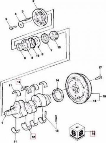 Cuzineti axiali tractor STD CNH 87790266