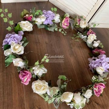 Decor cristelnita botez flori artificiale