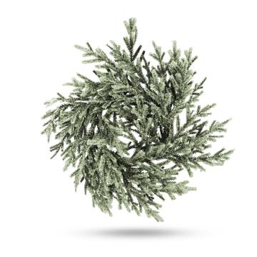 Decor de Craciun - coroana - verde, inzapezita - 27 cm