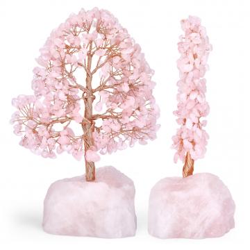 Decoratiune Arbore Bonsai de cristal, culoare trandafir